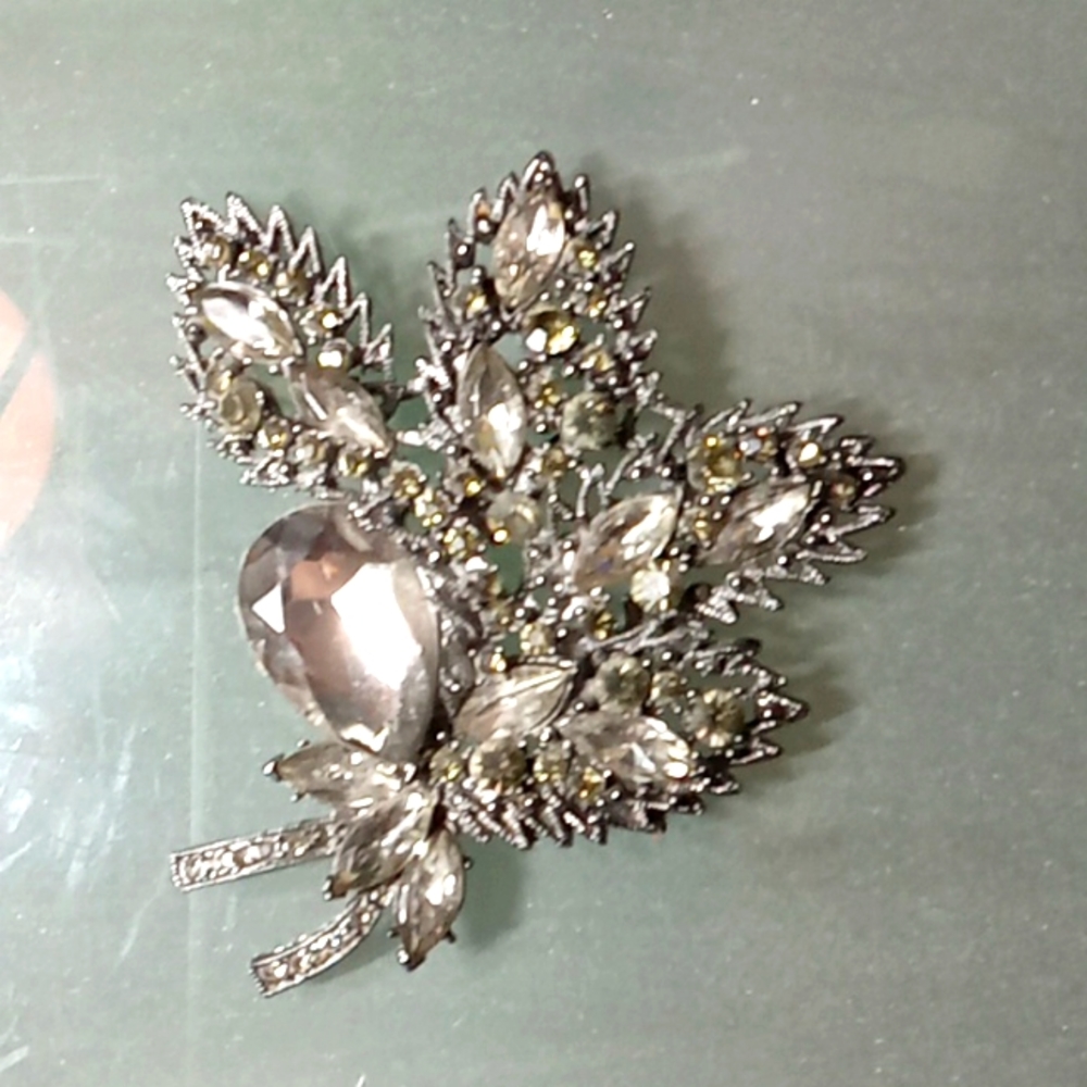 Gunmetal brooch